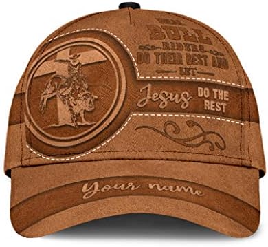 ארהב בהתאמה אישית ארהב רכיבה על שור רודיאו כובע בייסבול, כובעי רוכב שור כובעים מתכווננים Snapback לגברים בגודל אחד
