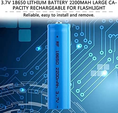 MORBEX 3.7V LI-ION 2200MAH סוללות נטענות ליתיום כפתור סוללות סוללות קיבולת גבוהות עבור לפיד LED, פנס ראש, מכשירים אלקטרוניים,