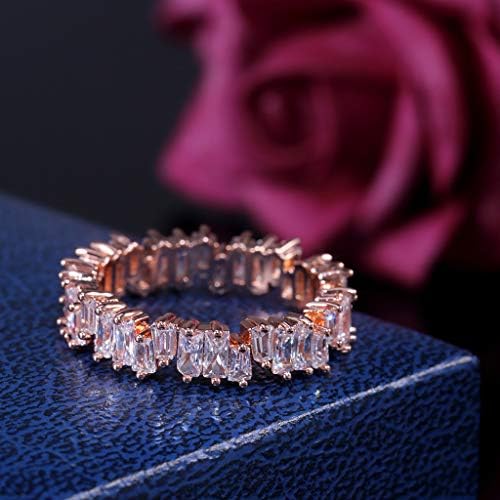 רטרו פשוט מתכת סדיר אנכי בר זירקון זוג טבעת תכשיטי מתנה טובה לחברה, החבר, משפחה