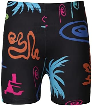 Yeahdor Kids Boys בנות מצוירות דפוס דפוס דפוס כושר חדר כושר יוגה חרם מכנסיים קצרים נמתחים מכנסיים צמודים תחתונים