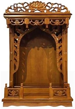 Llnn 22 יד מעץ מגולף ארון מזבח שולחן מיניאטורה לפסל בודהה עמדת עמדת הכן, מתאים למקם את הקישוט הרוחני שלך