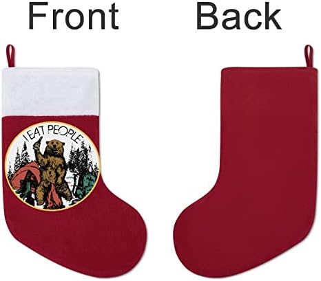 אני שונא אנשים נושאים גרבי חג המולד גרביים תלויים מדפיסים קישוטי אח עץ חג המולד