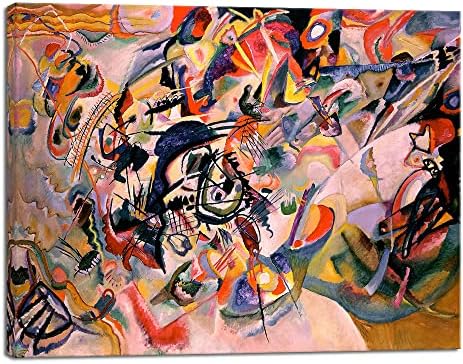 Wieco Art Canvas Prints Composition VII, 1913 מאת Wassily Kandinsky Classic Reprationactions Canvas Call Art