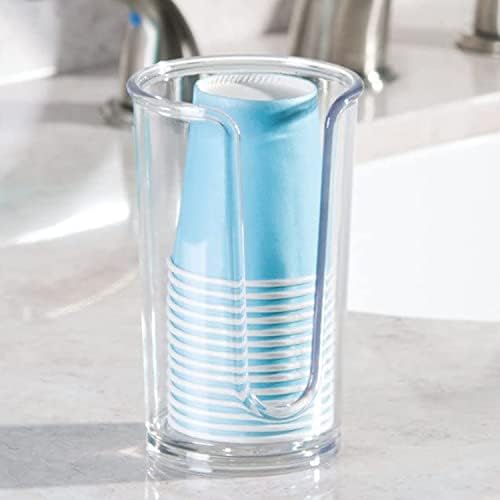 אחסון מחזיק פלסטיק קומפקטי קטן חד פעמי נייר כוס מתקן לשטיפת כוסות על יהירות אמבטיה משטחי