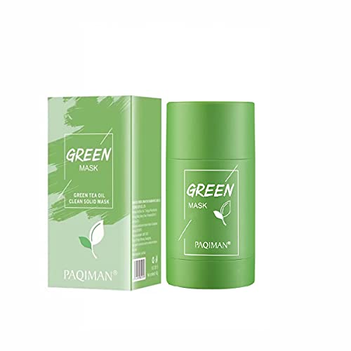 2 יחידות מסכת פנים תה ירוק ,מסכת מקל חימר טיהור ירוק לניקוי עמוק ללא נקבוביות למסיר חטט פנים עם תמצית תה ירוק.（תה ירוק ）