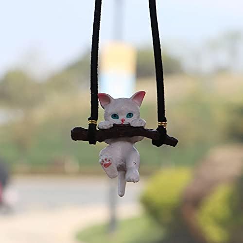 סופר חמוד נדנדה חתול חיות מראה תליית רכב פנים אביזרי
