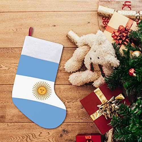 דגל ארגנטינה אדום גרבי חג חג המולד קישוטי הבית של קישו של עץ חג המולד גרביים תלויים