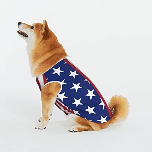 חולצות חיית מחמד כותנה חידוש-ארהב-דגל אמריקני תלבושות כלבים חתול כלב פיג'מה כלב רך אונות סרבלים מחמד 3x-לכלול