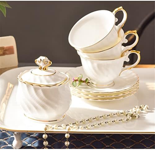 צלחת ארוחת ערב עצם צבועה בזהב סין קפה סט אחר הצהריים סט תה של תה תה קטן מתנה חנונית בית
