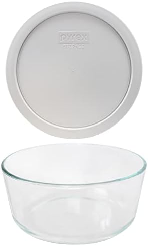 פיירקס 7203 7-כוס קערת זכוכית ו 7402-מחשב 6/7 - כוס סילון אפור מכסה אחסון סט-תוצרת ארצות הברית