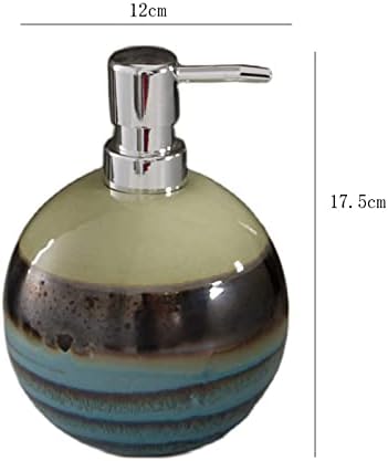 מתקן סבון קרמיקה של Huijie עם משאבה למטבח אמבטיה - 650 מל צבעי קיבולת גבוהים מתקן יד כדורי צמיד, בקבוק שמפו אביזרי אמבטיה