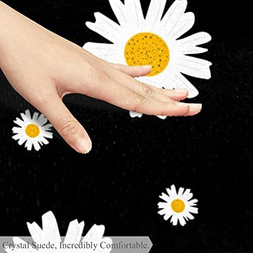 Llnsupply 5 רגל שטיח אזור משחק עגול עגום נמוך, פרח חיננית צהוב לבן שחור שחור זוחל מחצלות רצפה משחק משחק שמיכת תינוק ילד ילדים