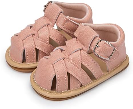 זואר תינוקות בנות בנות סנדלי נושם פרמיום תינוק קיץ קיץ חיצוני נעלי חוף מזדמנים פעוט קל פרח קשת קשת אנטי להחליק
