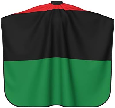 כף תספורת מקצועית של ברבר קייפ, דגלים אפרו אמריקאים דגלים אפריקאים של אפרו-דגל אפרו-אפריקני גדול עם צוואר אלסטי לתספורת