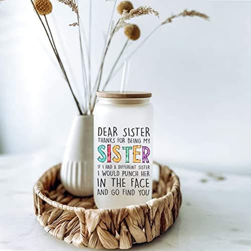 מתנות אחות מצחיקות מאחיות-מתנות יום הולדת לאחות, מתנות ליום האם לאחות, מתנות חג המולד לאחות - כוס קפה אחות יקרה 16 עוז