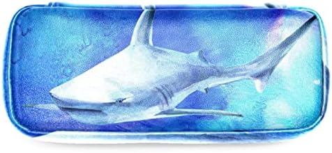 תיק קוסמטי של TbouoBt לנשים, תיקי איפור מרווחים מרחבים כיס נסיעות מתנת נסיעה, אוקיינוס ​​ים כריש חיה צבעי מים