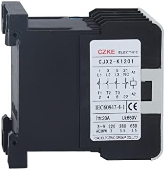 Ezzon CJX2-K Mini AC מגע מגע DIN מסילה 3P 3MAIN 1NO/3MAIN 1NC מתח סליל 220V 50/60Hz 6A 9A 12A