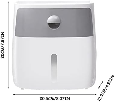 מחזיק גליל נייר טואלט אטום 360 ° אטום למים עם מגירת אחסון מארגן קיר בקיר אמבטיה מארגן מקלחת מחזיק רקמות פנים