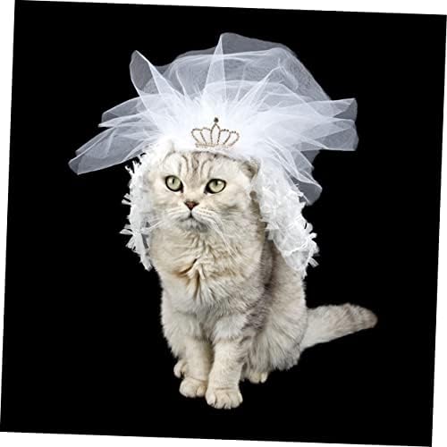Patkaw 1pc תלבושות גור לחתונה רעלות שושבינה שמלות מעטה חתונה לכלבים שמלת תחרה לחתול כלב שושבינה שמלת שמלת חתול שמלת חתול
