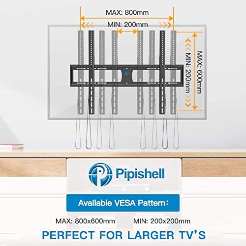 PIPISHELL פרופיל נמוך קיר טלוויזיה קבוע הרכבה לרוב 42-90 אינץ