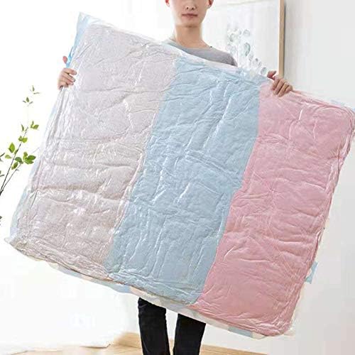 Fansipro 6 pcs תיקים דחוסים שקיות דחוס שטח חוסך בגדים אחסון שמיכה נסיעה ביתית, 40 * 50, ברור