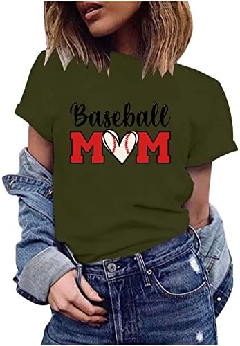 חולצת אימא בייסבול נשים 2023 חולצת עונת בייסבול מאוורר בייסבול מתנה טי מתנה משחק מזדמן ימי חולצות שרוול קצר