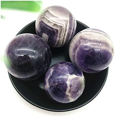 Zym116 1pc חלום טבעי אמטיסט קוורץ סגול כדורי קריסטל כדור ריפוי כדורים אבן טבע ומינרלים חמורה ביתית