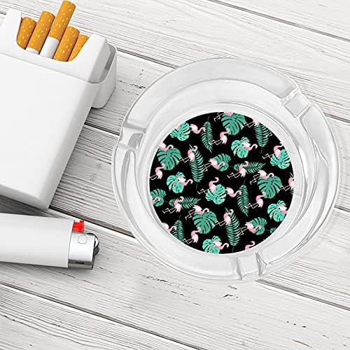 רטרו פלמינגו חמוד סיגריות קריסטל סיגריות וסיגרים מחזיק מגש אפר מארז עגול עגול מקורה עיצוב חיצוני