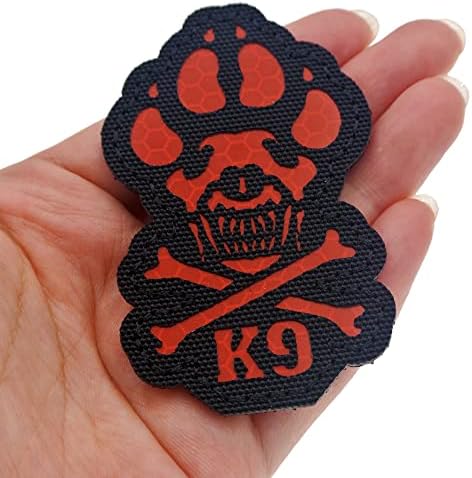 טלאי בטיחות רפלקטיבית של K9 כלבים, אפליקציה טקטית K-9 עם וו ולולאה לזיהוי חתולי חיות מחמד לבגדי רתמת רתמת קוספליי