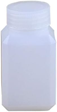 Muggyz 100 pc דרגת מזון בקבוק HDPE בקבוק ריבוע ריק עם כיסוי בורג מיכלי פלסטיק אטומים דליפות בקבוק מעבדה לבקבוק