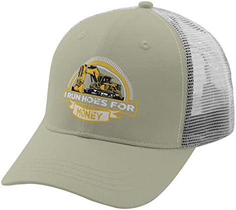 כובעי Aumgo לגברים כובע משאיות כובעים מתכווננים לגברים עובדי בניין כובע מצחיק אני מריץ Hoes for Money Trucker Cap