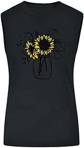 חולצת טי ליידי סתיו סתיו קיץ ללא שרוולים 2023 צוות כותנה טרנדי צוואר גרפי טנק קאמי טנק חולצת אפוד מזדמנים לנשים 7S