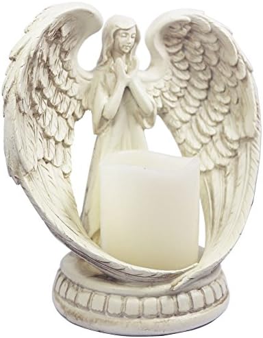 Kiaotime מתפלל מלאך כנפי צלמית מלאך מלאך נרות ללא פלה מלאך פסל פיסול פסל דקורטיבי בית חתונה כנסיית חג המולד טבילה אוסף