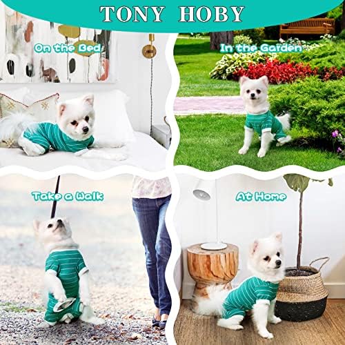 טוני הובי פיג'מה, חולצת קיץ של כלבים, סינקוזיט כלב חליפת התאוששות עם רגליים נושמת לכלב בינוני קטן