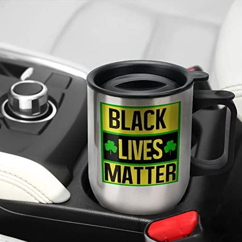 שחור חיים חומר נסיעות ספל קפה ספל נירוסטה כוס מבודד ואקום עם מכסה וידית