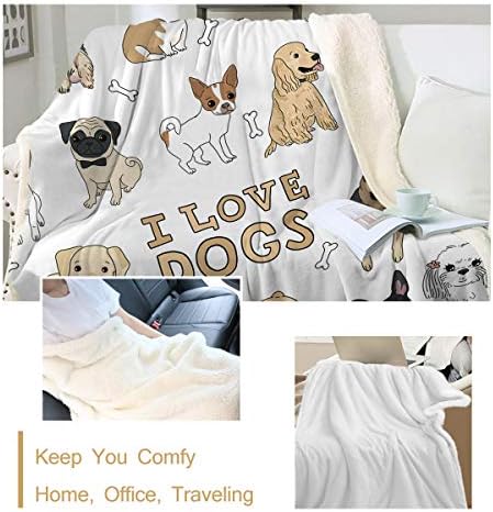 גור שינה עיצוב כלבים עיצוב שרפה שמיכה מצוירת חמודה חיית מחמד חיית מחמד לזרוק שמיכות סופר רכות ומטושטשות שמיכות קטיפה הפיכות