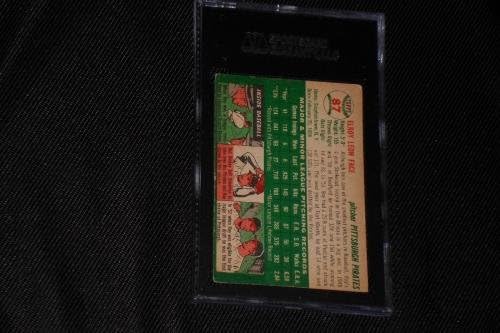 Roy Face 1954 Topps חתום על כרטיס חתימה מס '87 SGC Slabbed Auto כיתה 10! - כרטיסי חתימה של בייסבול סולק