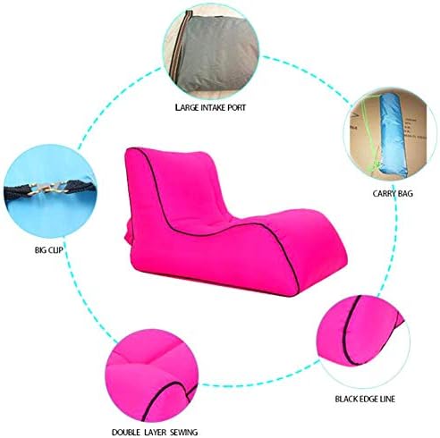 גואנגמינג - כסא אוויר מתנפח ספה אוויר, ערסל ניילון מתקפל אטום למים אנטי אוויר ספה דליפה, אין צורך במשאבה כיסא מושב אוויר