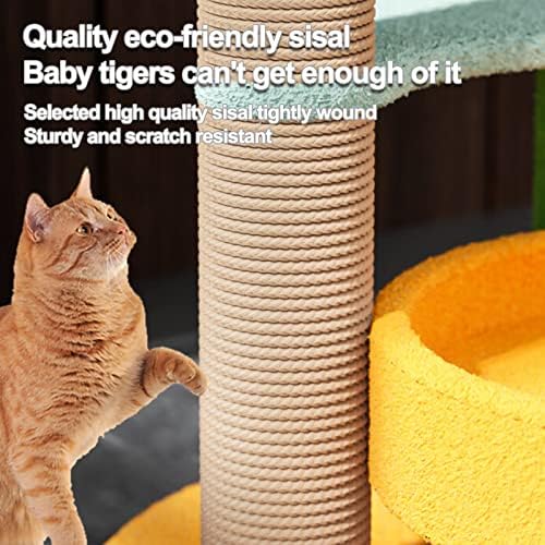 חתול קקטוס גרוד 25 סנטימטרים גבוה קקטוס חתול גרדן עם תליית כדור סיסל גרוד עבור מקורה חתול