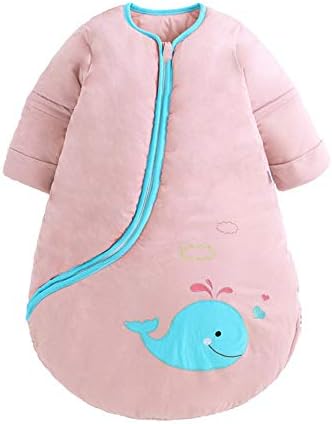 Es tong unisex תינוקות לניתוק שרוולים ניתנים לשינה שקית שינה מצוירת לוויתן שמיכה לבישה כותנה כותנה קן הלילה