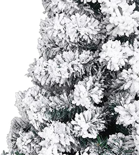 NC 6ft PVC עץ חג המולד נוהר 750 ענפים עץ אוטומטי עץ שלג לבן עץ חג מולד נוהר