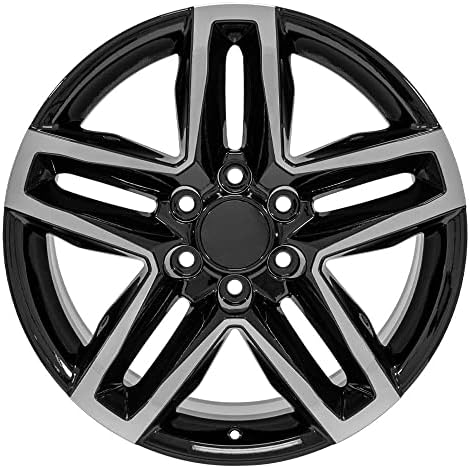 OE Wheels LLC 20 אינץ 'שפה מתאימה לשברולט סילברדו שביל בוס גלגל CV34B 20x9 גלגל מאצ'ד שחור הולנדר 5911