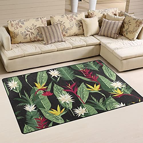 Monstera ירוק עלים שטיחים גדולים של שטיחי שטיחים משתלת פליימאט שטיח לילדים משחק חדר שינה סלון 60x39 אינץ