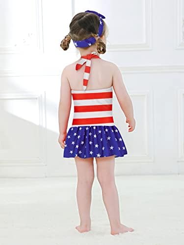 בנות תינוקות רייזברן חתיכה בגד ים בגד ים חוף ראפלס בת ים בגדי ים עם סרט ראש 1-5T
