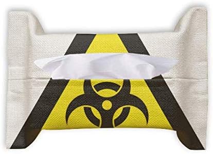 סמל אזהרה זיהום שחור צהוב משולש נייר מגבת שקית רקמת פנים מפית
