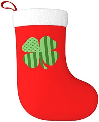 Cutedwarf דגל אמריקאי אירי שמרוק כריסטמה גרביים קישוטי עץ חג המולד גרבי חג המולד למסיבות חג חג המולד מתנות 18