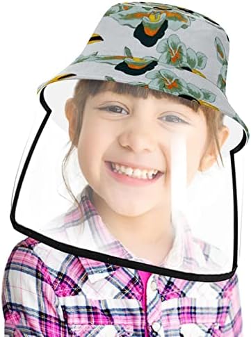 כובע מגן למבוגרים עם מגן פנים, כובע דייג כובע אנטי שמש, פלמינגו השלום היפופוט אננס טרופי