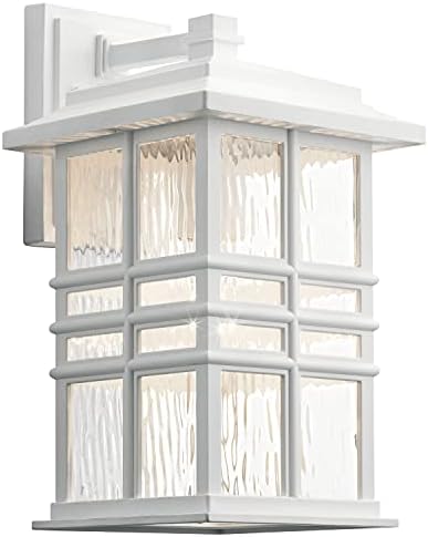 קיכלר משואה כיכר 14.25 1 אור חיצוני קיר אור עם ברור מרוקע זכוכית בלבן