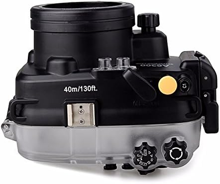 מיקון 40 ממ/130ft אטום למים מצלמה תת-מים מארז דיור ל- A6300 ניתן להשתמש בעדשה 16-50 ממ + ידית צלילה אלומיניום