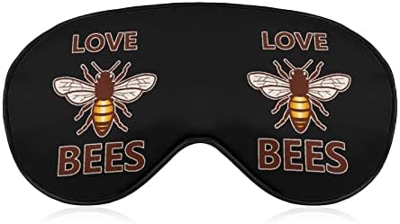 אהבת דבורים מסיכת עיניים לשינה בלילה עם כיסוי עיניים עם רצועה מתכווננת לגברים נשים מטיילות יוגה תנומה
